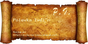 Polevka Iván névjegykártya